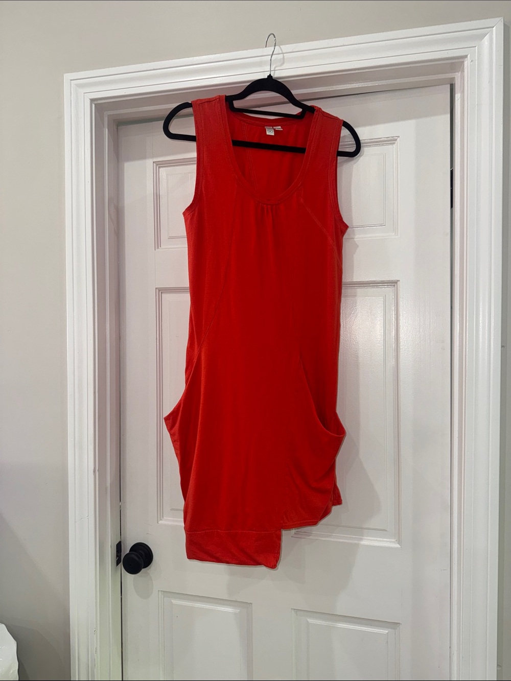 Go International asymmetric pocket dress redish Orange